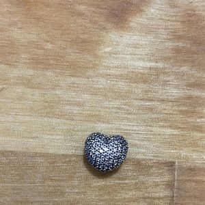 Pandora clasp pink stone heart EXCELLENT condition 925.